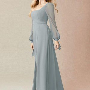 Bridesmaid Dress (Grey/Blue)